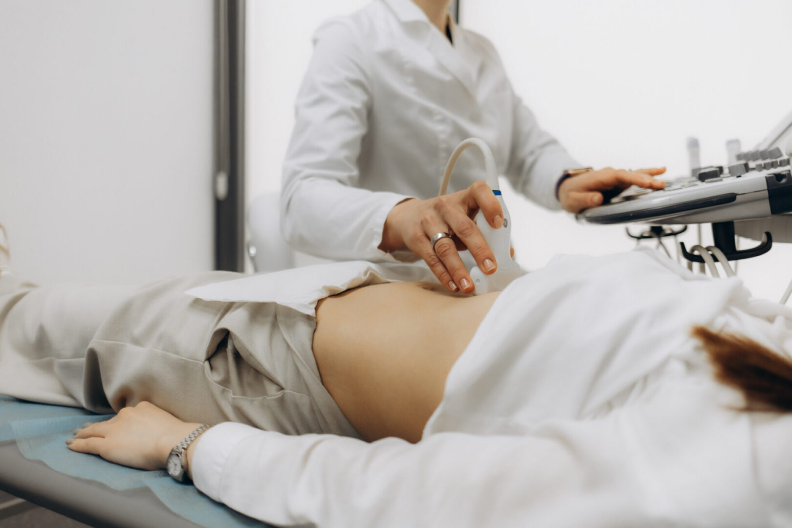 Ultrasound examination in medical clinic