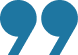 Double blue quotes symbol