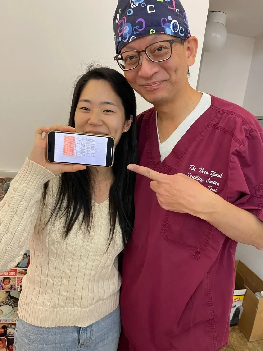 Happy moment with a dental professional