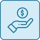 Financial support symbol