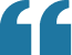 Stylized blue quotation icon